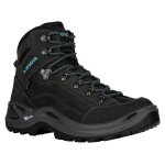 Lowa Wanderschuhe Renegade Mid GTX (All-Terrain, Nubukleder, wasserdicht) 2024 asphaltgrau/türkisDamen