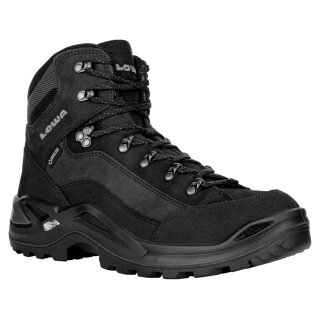 Lowa Wanderschuhe Renegade Mid GTX (All-Terrain, Nubukleder, wasserdicht) 2024 tiefschwarz Herren