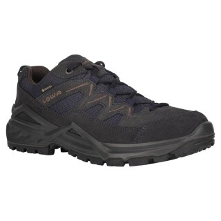 Lowa Wanderschuhe Sirkos Evo Low GTX (Veloursleder/Textil, wasserdicht) navyblau/braun Herren