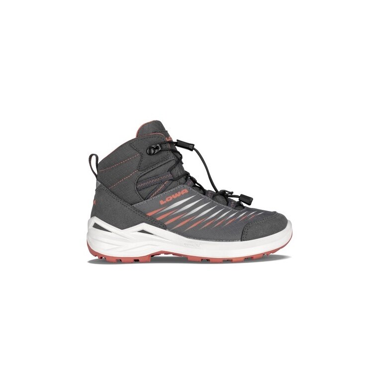 Lowa Wanderschuhe Zirrox II GTX MID Junior (Multifunktion, wasserdicht) graphitegrau/korallrot Kinder