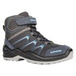 Lowa Winterschuhe Maddox Warm Mid GTX (Textil/Synthetik, wasserdicht) 2024 stahlblau Kinder