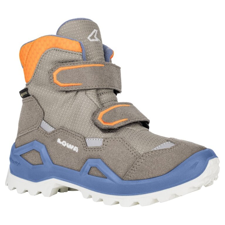 Lowa Winterschuhe Milo Evo Mid GTX (Textil/Synthetik, wasserdicht) braun/orange Kinder