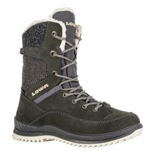 Lowa Winterstiefel Bianca High GTX (Veloursleder/Textil, wasserdicht) 2024 anthrazitgrau/champagn Mädchen