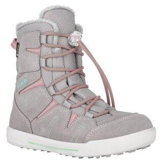 Lowa Winterstiefel Lucy GTX (Veloursleder/Textil, wasserdicht) 2024 grau/rosa Kinder