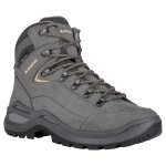 Lowa Wanderschuhe Renegade Evo Mid GTX (All-Terrain, Nubukleder, wasserdicht) 2025 graphitgrau/aprikose Damen