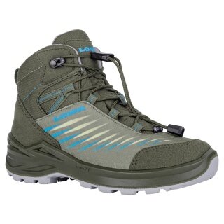 Lowa Wanderschuhe Zirrox II GTX MID Junior (Multifunktion, wasserdicht) olivegrün/skyblau Kinder