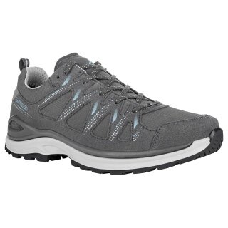 Lowa Wanderschuhe Innox Evo II GTX (All-Terrain, Textil/Mikrofaser, wassderdicht) graphitgrau/arktis Damen