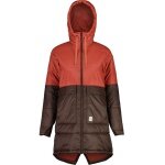 Maloja Wintermantel BerraM Urban Puffer Coat (winddicht, warm, leicht, wasserabweisend) rot/braun Damen