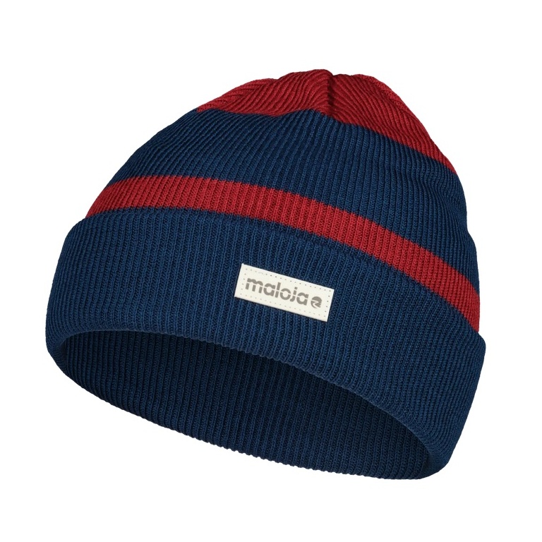 Maloja Strickmütze (Beanie) Vittorio - dunkelblau/rot