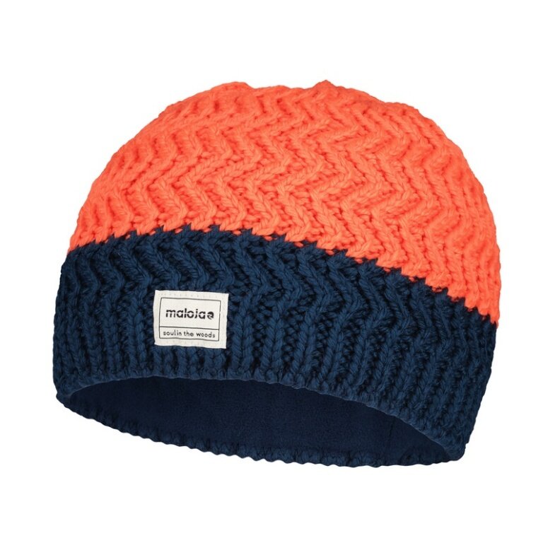 Maloja Strickmütze (Beanie) ApfelbeereM - dunkelblau/orange