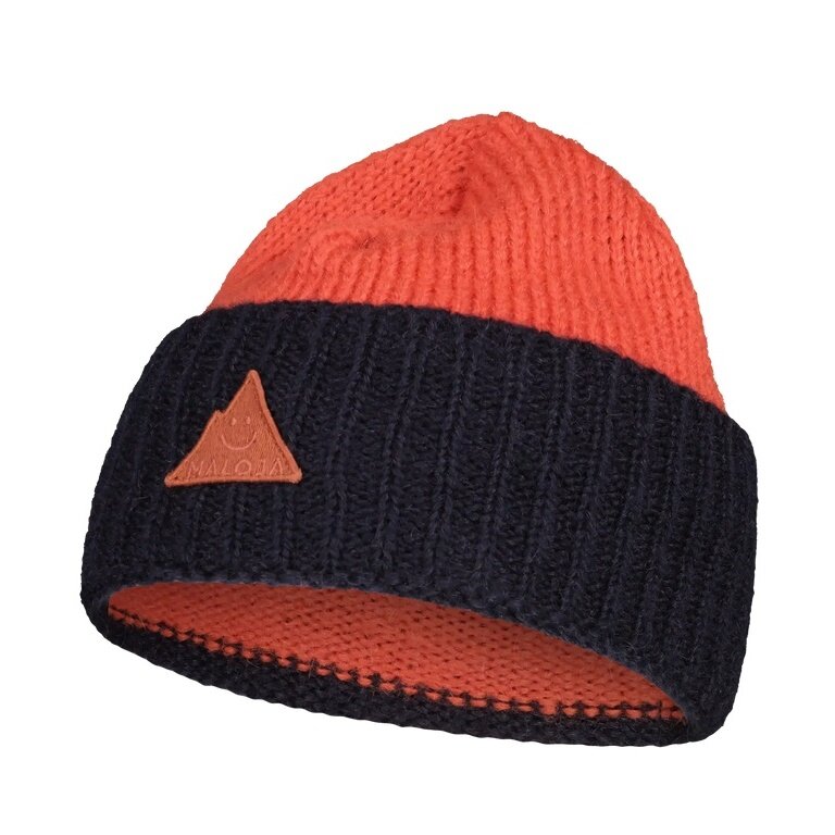 Maloja Strickmütze (Beanie) RegenbogenfarnM - dunkelblau/orange