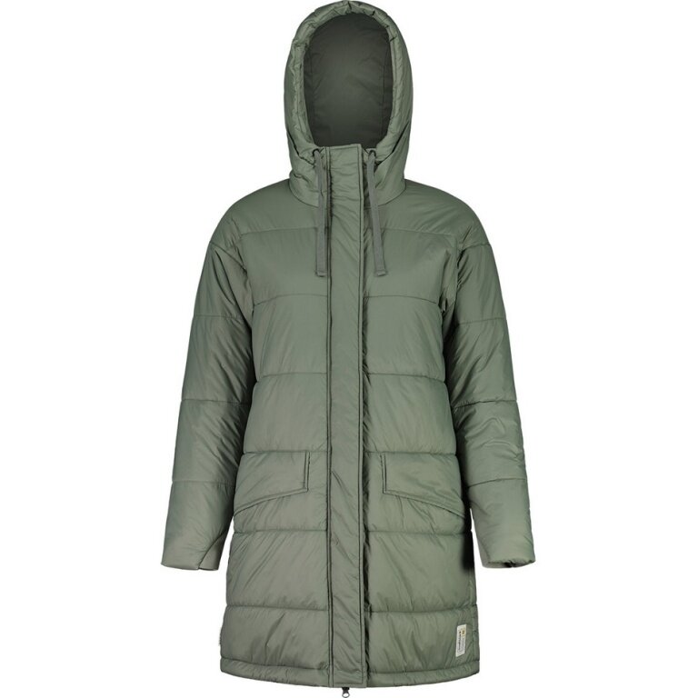 Maloja Wintermantel FossanM Urban Puffer Coat (PrimaLoft® BIO133, winddicht) grün Damen