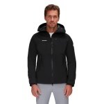 Mammut Wanderjacke Alto Guide Hardshell Hooded (Kapuze, atmungsaktiv, wasserdicht) schwarz Herren