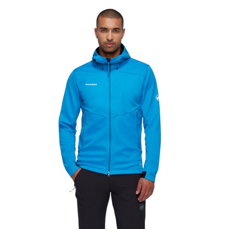 Mammut Ganzjahres-Softshelljacke Ultimate VII SO Hooded (winddicht) glacier blau Herren