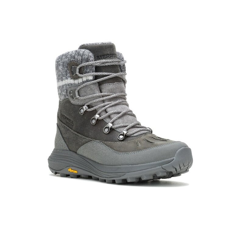 Merrel Winter-Wanderschuhe Siren 4 Thermo Mid Zip WP (Vollnarbenleder, wasserdicht) charcoalgrau Damen