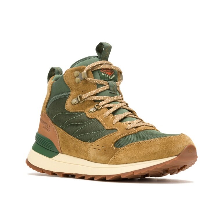 Merrell Sneaker Alpine 83 SNKR Recraft Mid WP (wasserdicht, Wildleder/Mesh) durumbraun/bunt Herren