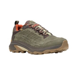 Merrell Wanderschuhe Moab Speed 2 Leather WP (Nubukleder, wasserdicht) olivegrün Herren