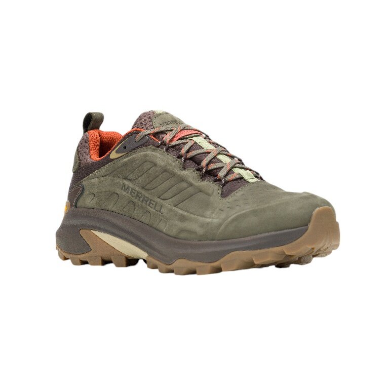 Merrell Wanderschuhe Moab Speed 2 Leather WP (Nubukleder, wasserdicht) olivegrün Herren