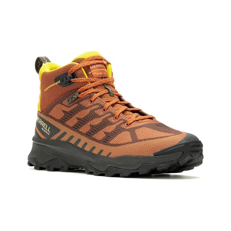 Merrell Wanderschuhe Speed Eco Mid Waterproof (wasserdicht, atmungsaktiv) orange/braun Herren