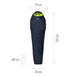 Millet Schlafsack Baikal 1100 Reg (3-Jahreszeiten-Schlafsack, Gauche) - Reissverschlussöffnung links - saphirblau