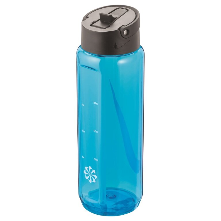 Nike Trinkflasche TR Renew Recharge Straw Bottle (mit Trinkhalm) blau 700ml