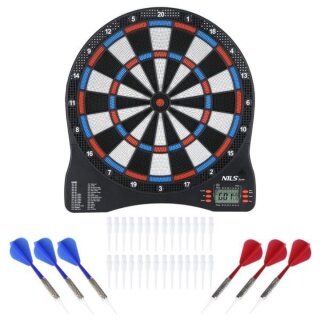 Nils Fun Dartscheibe Elektronik TDE01 für bis zu 8 Spieler (inkl. 6 Darts)