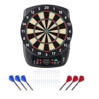 Nils Fun Dartscheibe Elektronik TDE03 für bis zu 8 Spieler (inkl. 6 Darts)