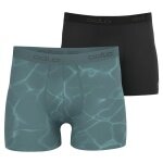 Odlo Boxershorts Active F-Dry Graphic Unterwäsche schwarz/blau Herren - 2er Pack