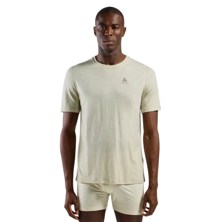 Odlo Funktionsunterwäsche Tshirt Natural Merino 160 (wärmeregulierung, Merinowolle) beige Herren