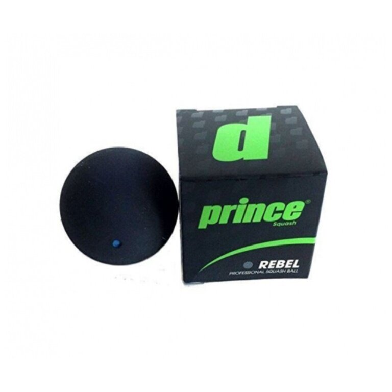 Prince Squashball Rebel (blauer Punkt, schnell) schwarz - 1er Ball