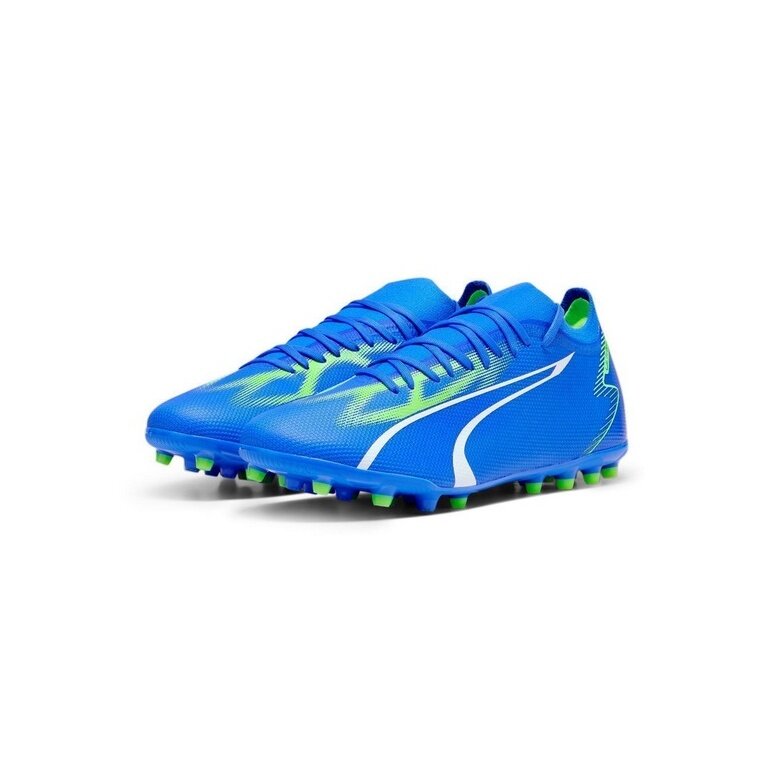 Puma Fussballschuhe Ultra Match MG (für festen Boden/Kunstoberflächen) blau/grün Herren