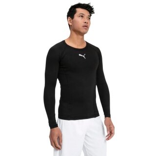 Puma Funktionsunterwäsche Langarmshirt LIGA Baselayer Tee - schwarz Herren