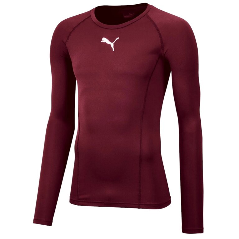 Puma Funktionsunterwäsche Langarmshirt LIGA Baselayer Tee - weinrot Herren