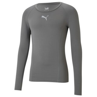 Puma Funktionsunterwäsche Langarmshirt LIGA Baselayer Tee - grau Herren