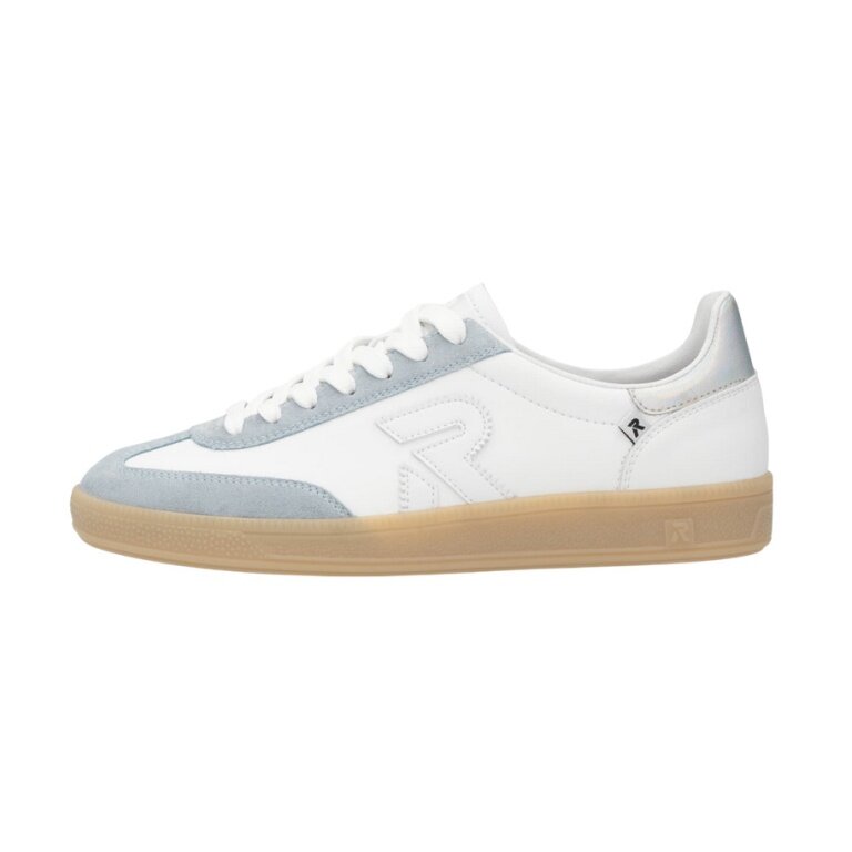 Rieker Sneaker Low San Diego (Glattleder) weiss/hellgrau Damen