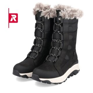 Rieker Winterstiefel Evolution W0070-00 Rauhleder (Stiefel mit seitlichen Reissverschluss und Innenfutter) schwarz Damen