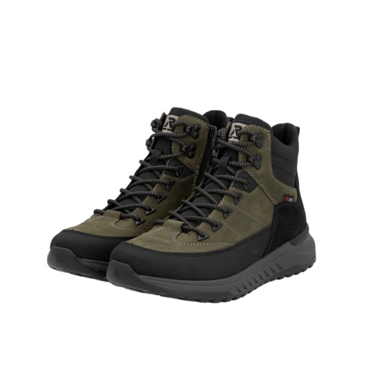 Rieker Winterschuhe U0174-54 (Schnürstiefel mit Innenfutter, Kunstleder) khaki/grün Herren