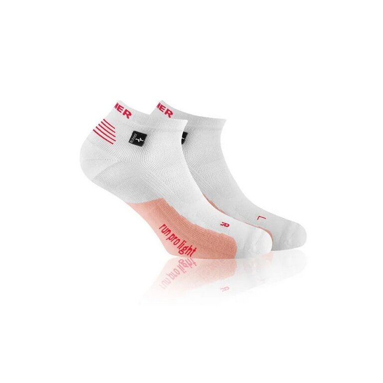 Rohner Laufsocke Run Pro Light l/r weiss/flamingo Herren