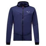 Salewa Fleecejacke Sella Crevasse Hooded Jacket (warm, leicht, hohe Bewegungsfreiheit) denimblau Herren