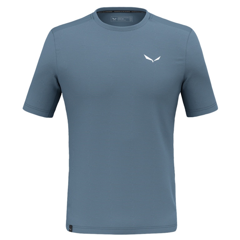 Salewa Sport-Tshirt Puez Hybrid Dry'Ton (hoher Feuchtigkeitstransport) javablau Herren