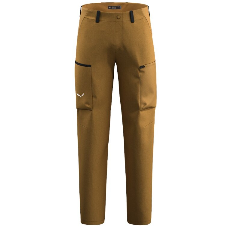 Salewa Trekking-Wanderhose Puez Hemp Durastretch (windabweisend, atmungsaktiv) lang goldbraun Herren