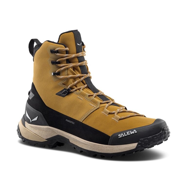 Salewa Wanderschuhe Puez Winter Mid Powertex (Trekking, wasserdicht Powertex®-Membran) braun/schwarz Herren