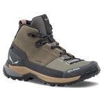 Salewa Wanderschuhe Puez Leather Mid Powertex (Trekking, Nubukleder, wasserdicht) bunge cord braun/onyx Damen