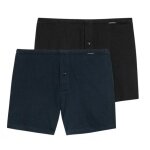 Schiesser Unterwäsche Boxershorts Multipack Jersey schwarz/dunkelblau Herren - 2 Stück