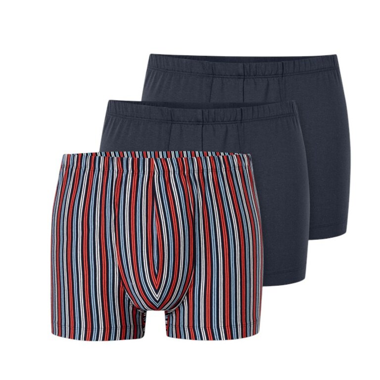 Schiesser Unterwäsche Boxershorts 95/5 Organic Cotton mehrfarbig dunkelblau/gestreift 920 Herren - 3 Stück