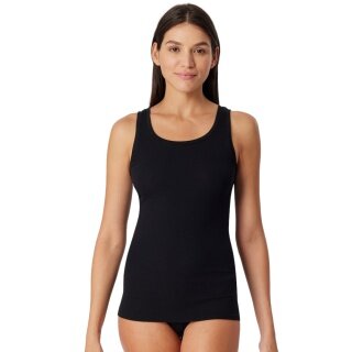 Schiesser Tank-Top Pure Rib Unterwäsche schwarz Damen