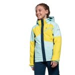 Schöffel Winterjacke Skijacke Wannenkopf (wasserdicht, winddicht) gelb/hellblau Kinder