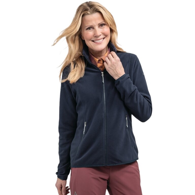 Schöffel Fleecejacke Hiking Style Ash (hoher Feuchtigkeitstransport) navyblau Damen