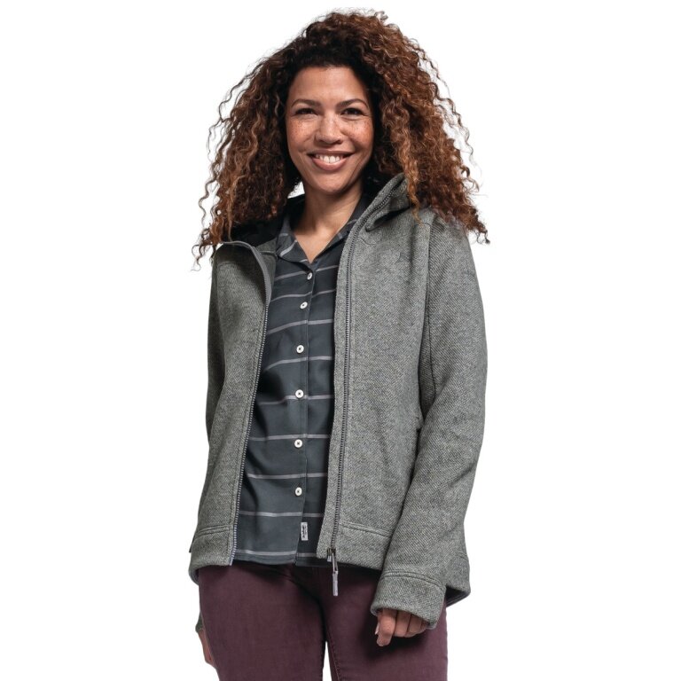 Schöffel Fleecejacke Lakefield Hoody (atmungsaktiv, schnell trocknend, warm) grau Damen