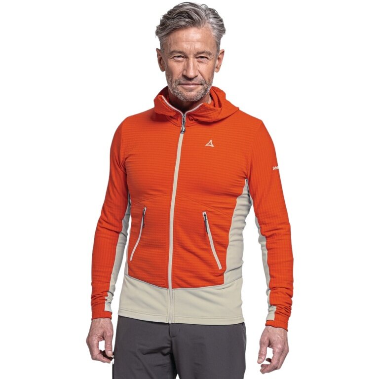 Schöffel Fleecejacke Monte Sart Hoody (maximale Bewegungsfreiheit) orange Herren